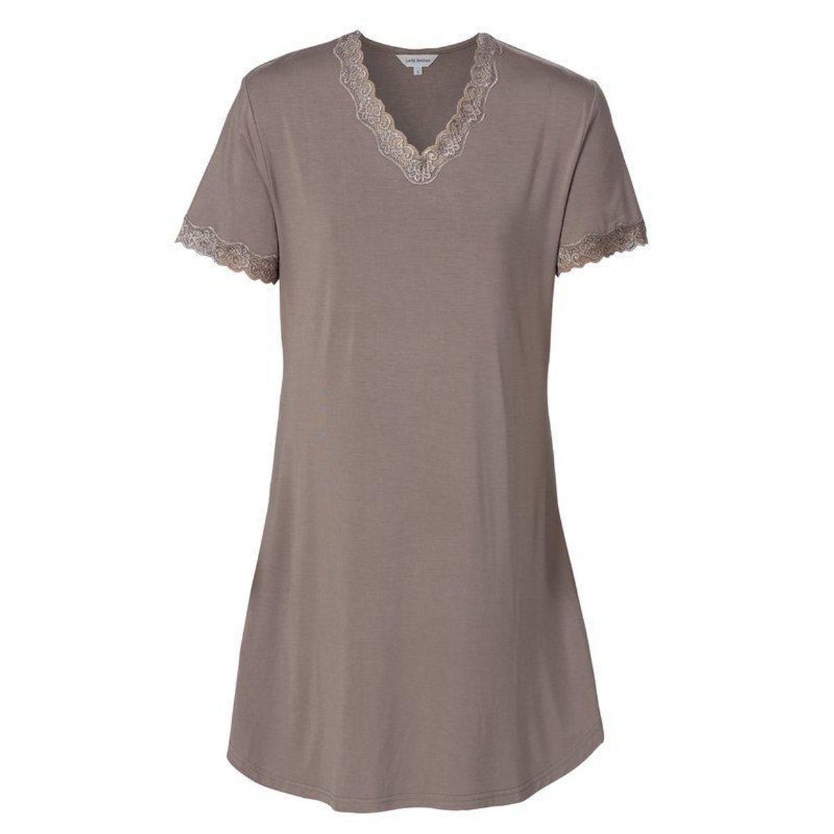 Lady Avenue Bamboo Nattkjole Kort Arm - Moon Rock