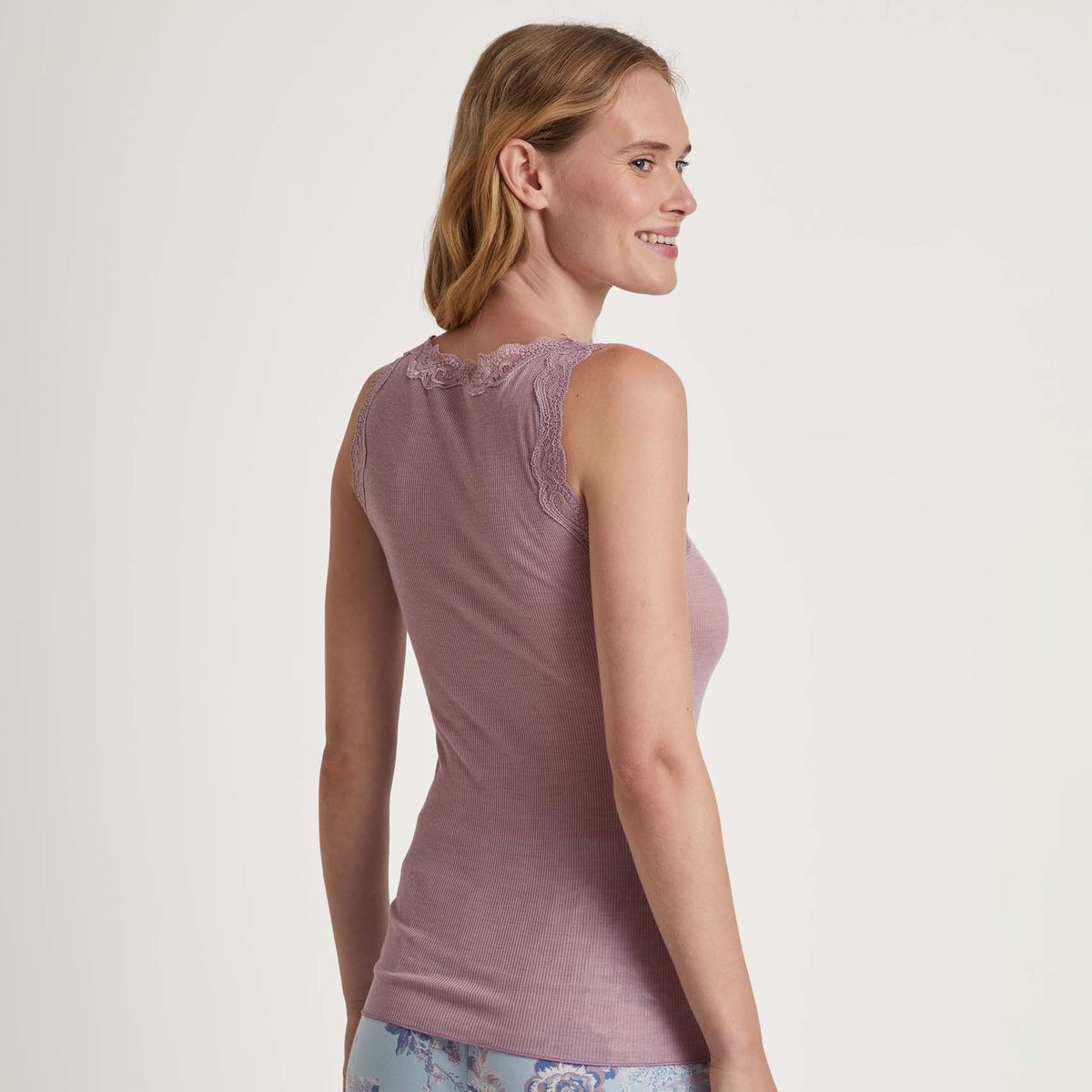 Calida Richesse Lace Ull Singlet Blonde Elderberry