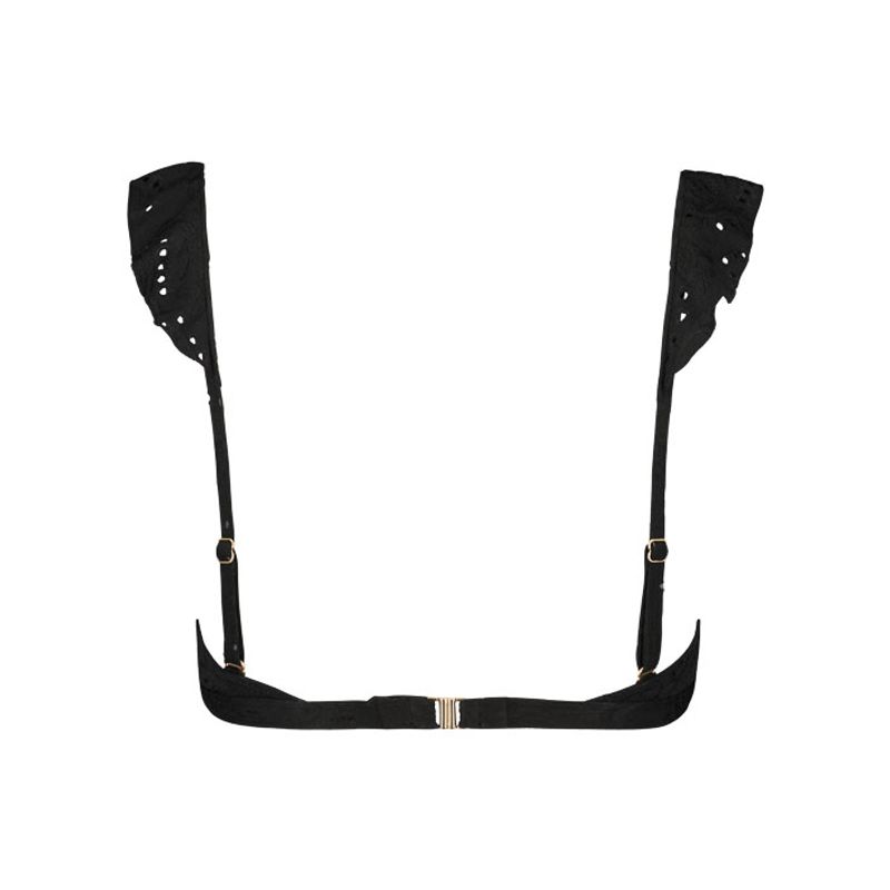 Beachlife Black Embroidery Bikinitopp