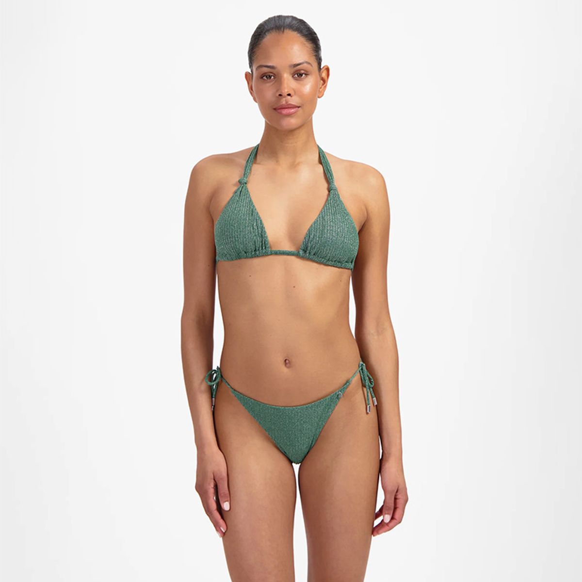 Beachlife Green Glitter Trekantbikini