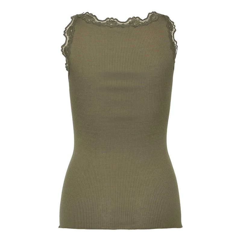 Rosemunde Babette Silk U-neck Lace Top - Kalamata