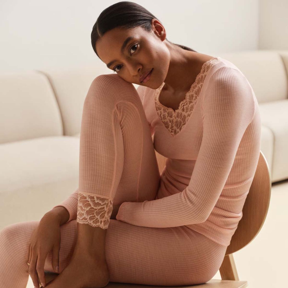 Calida Silky Wool Joy Genser Pearl Blush