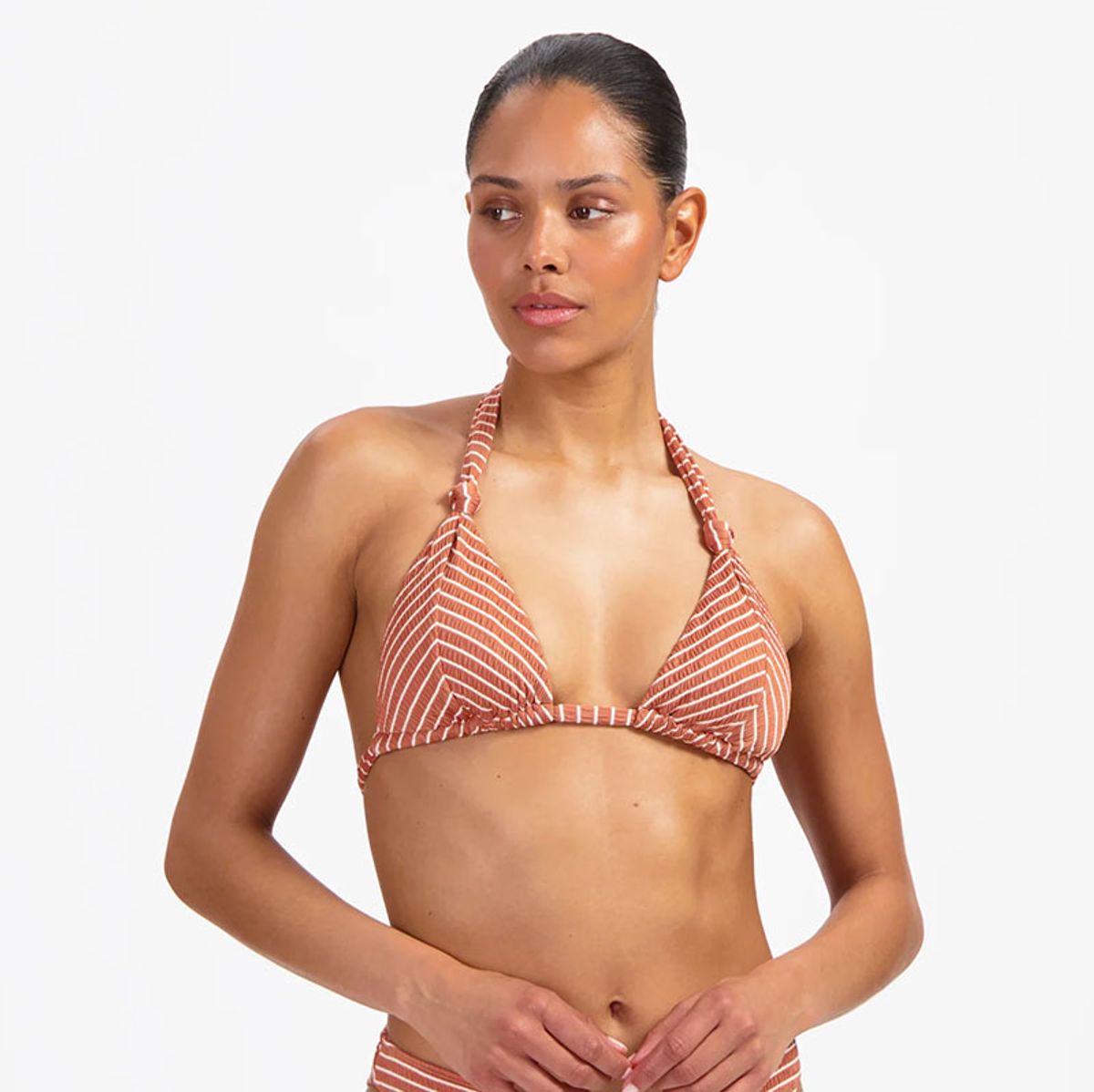 Beachlife Caramel Stripe Trekantbikini