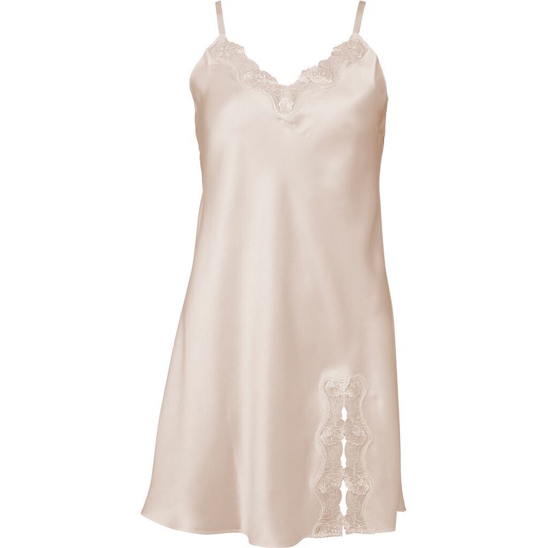 Lady Avenue Pure Silk Blonde Nattkjole