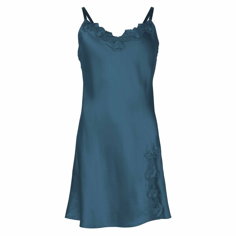  Lady Avenue Pure Silk Blonde Nattkjole