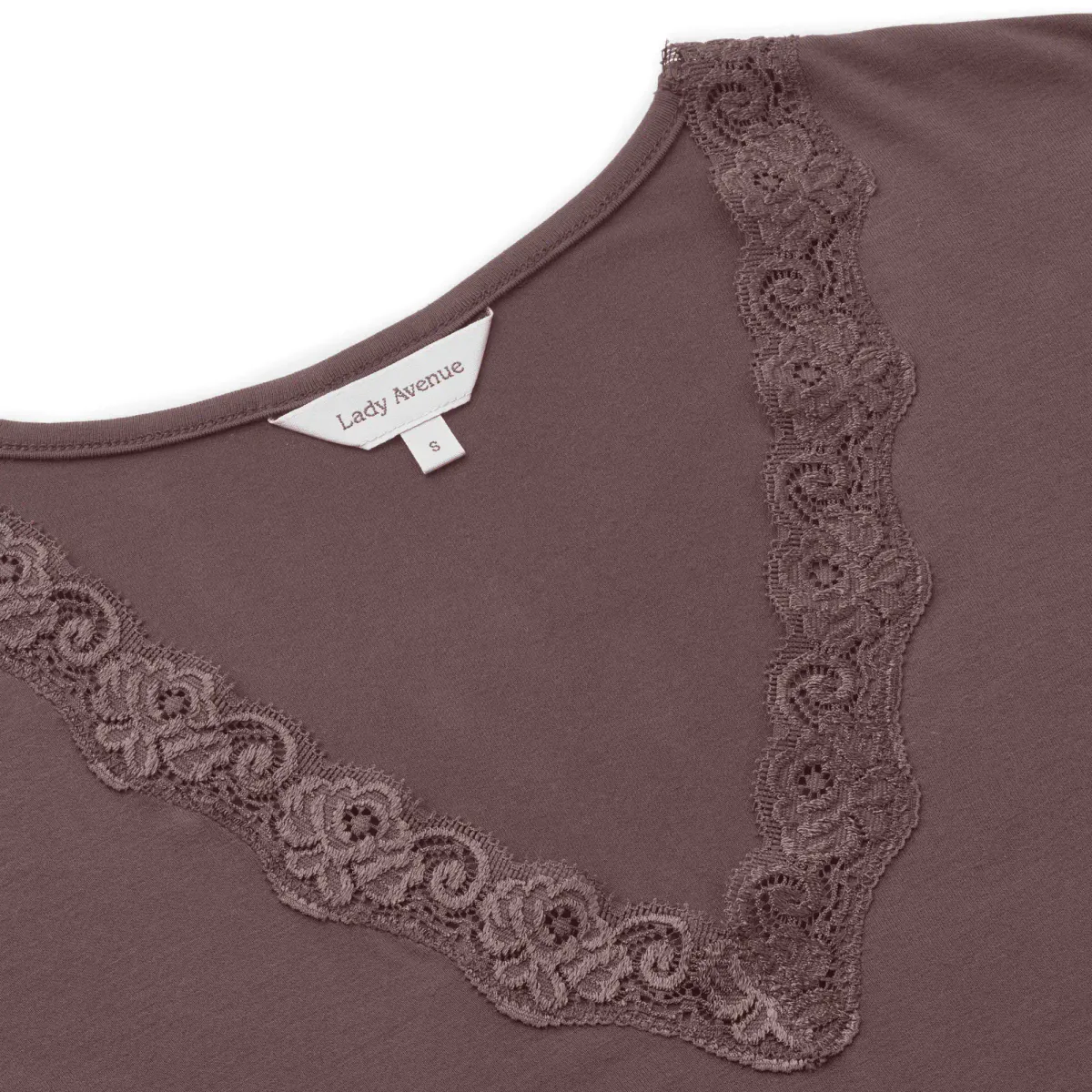 Lady Avenue Bamboo Langermet Nattkjole Coffee Bean