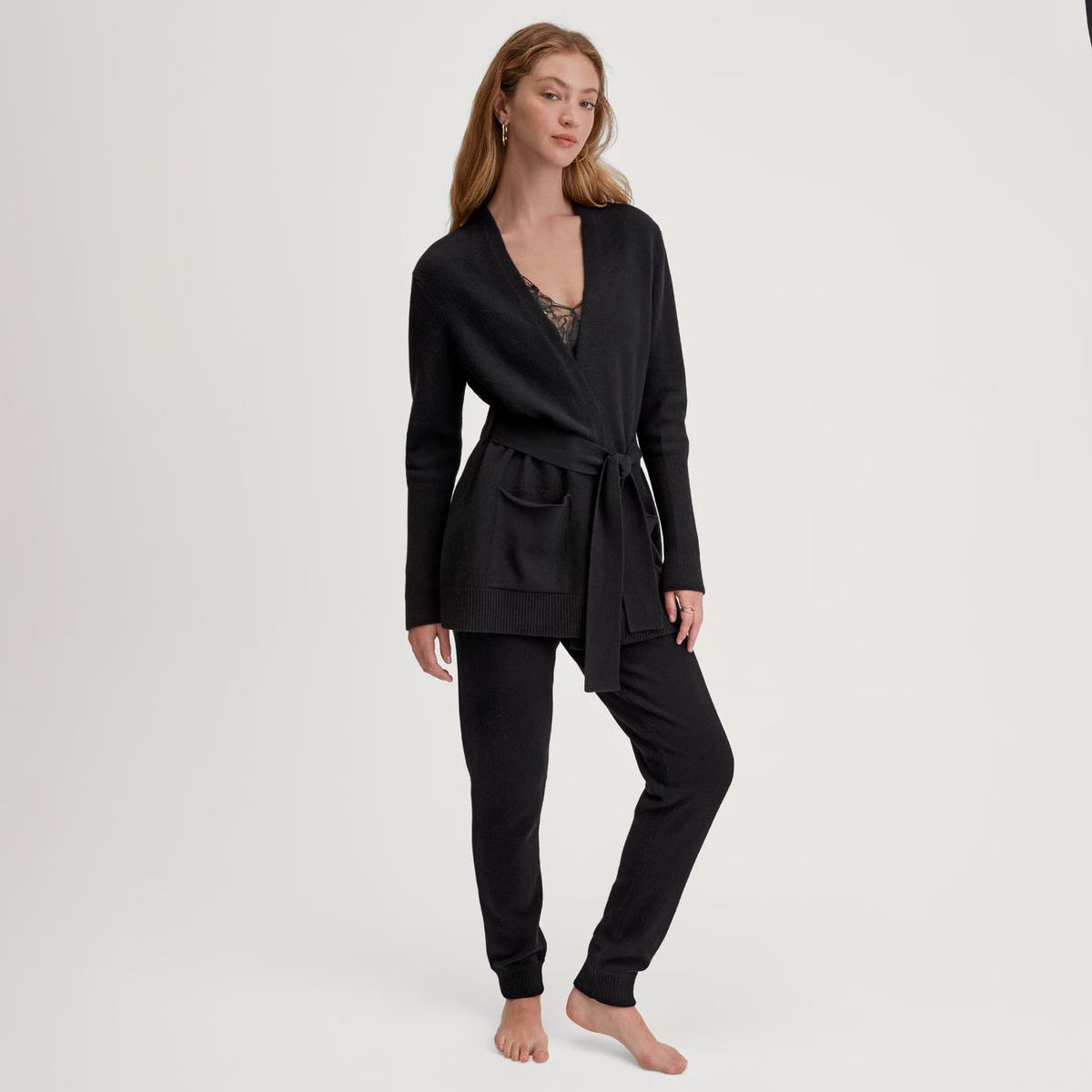 Calida The Cosy Collection Wool Cardigan Black 